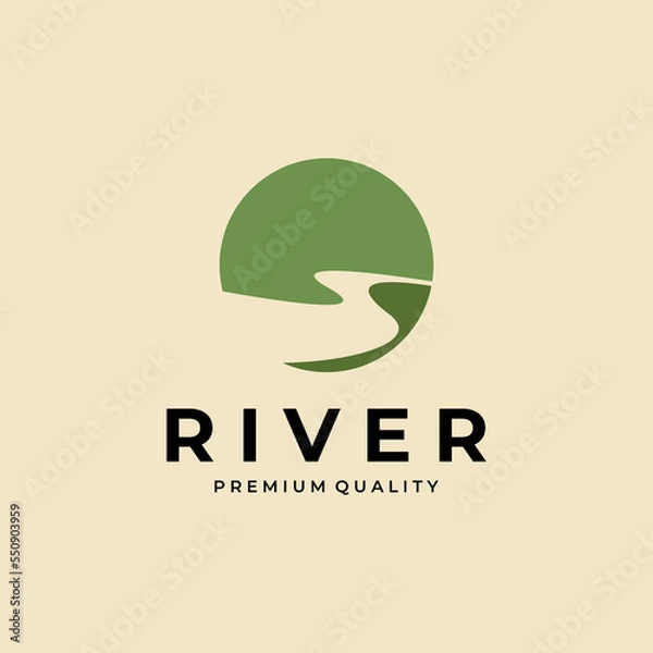 Obraz peak river creek logo vector template design
