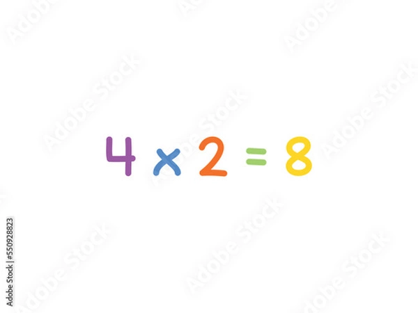 Fototapeta multiplication mathematics for children vector template