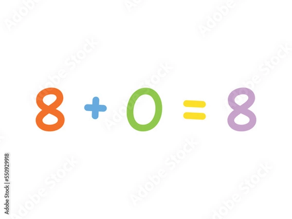 Obraz addition mathematics for children vector template