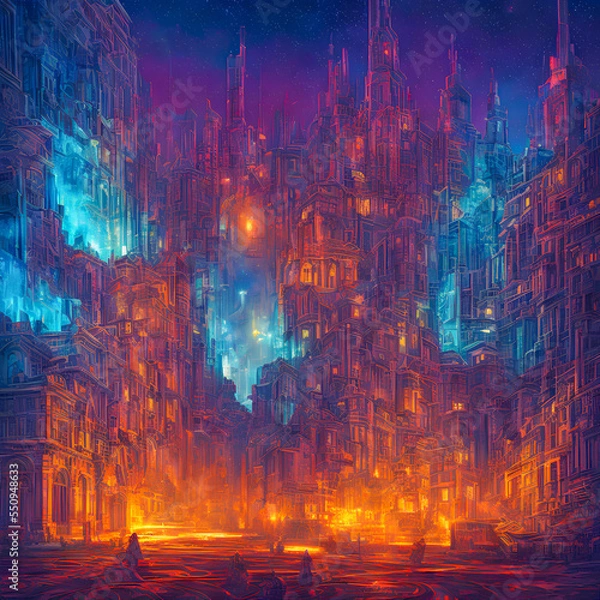 Fototapeta background with glowing lights