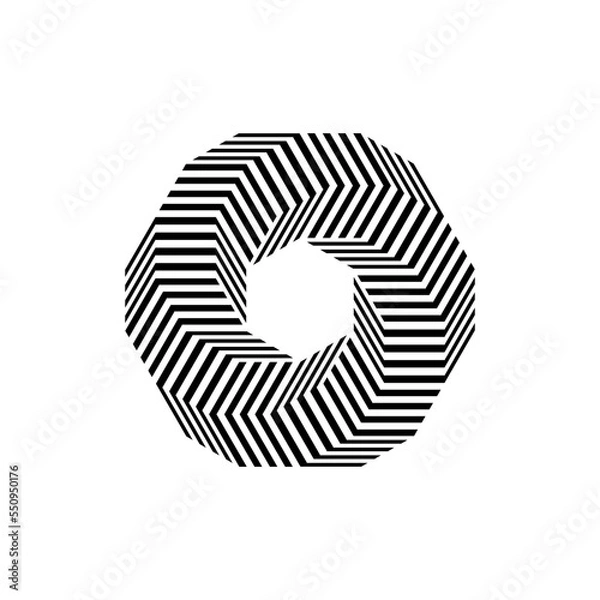 Fototapeta Vortex Spiral logo abstract circle shape - spiral motion twirl twist curve rotation spin whirlpool radial warp geometric shape for businesses - spinning circle