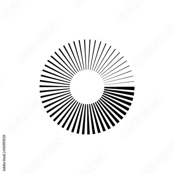 Obraz Vortex Spiral logo abstract circle shape - spiral motion twirl twist curve rotation spin whirlpool radial warp geometric shape for businesses - spinning circle