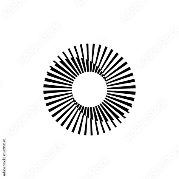 Obraz Vortex Spiral logo abstract circle shape - spiral motion twirl twist curve rotation spin whirlpool radial warp geometric shape for businesses - spinning circle
