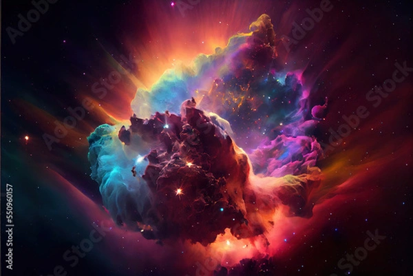 Obraz colorful space galaxy, supernova nebula background