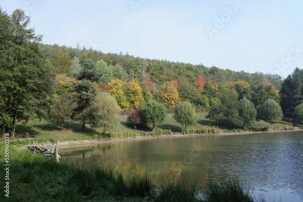 Obraz autumn landscape with lake