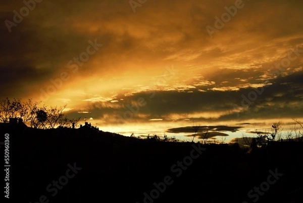 Obraz sunset in the mountains