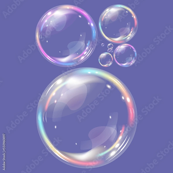 Fototapeta illustration of soap bubbles