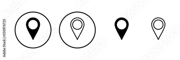 Fototapeta Pin icon vector illustration. Location sign and symbol. destination icon. map pin