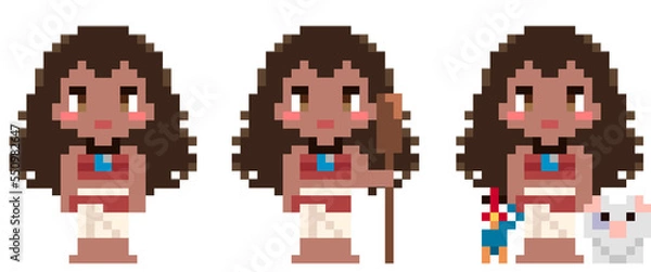 Fototapeta Pixel DP Moa Cute Cartoon