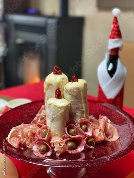 Fototapeta christmas table setting