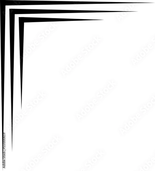 Obraz black line frame corner, border, frame decoration	