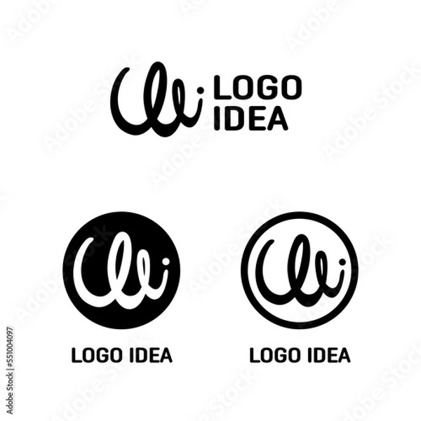 Obraz Free hand style logo W