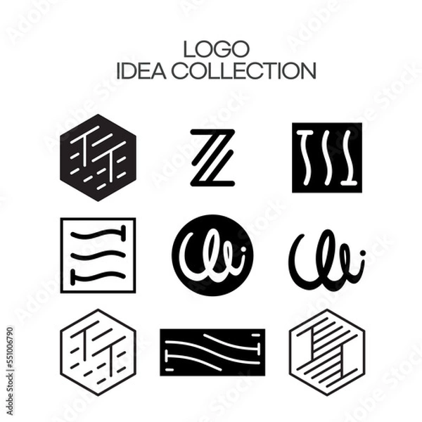 Obraz Modern simple logo element set