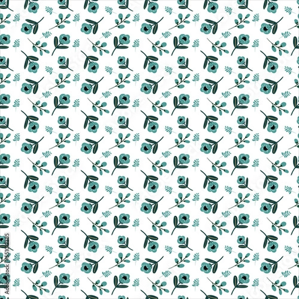 Obraz Wildflowers at night tropical pattern