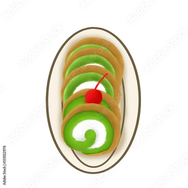 Fototapeta roll cake