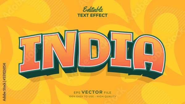 Obraz editable text effect - India republic day style theme