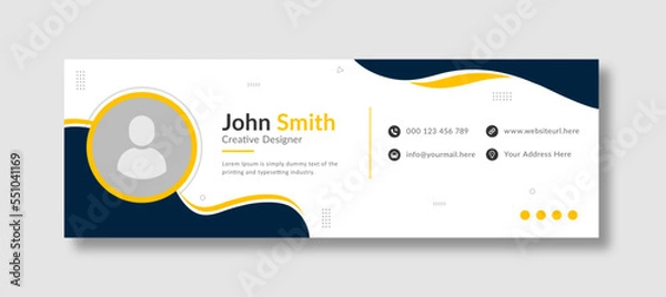 Fototapeta Corporate business professional modern email signature template or email footer and personal social media cover template design creative layout