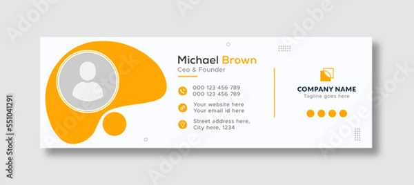 Fototapeta Corporate business professional modern email signature template or email footer and personal social media cover template design creative layout