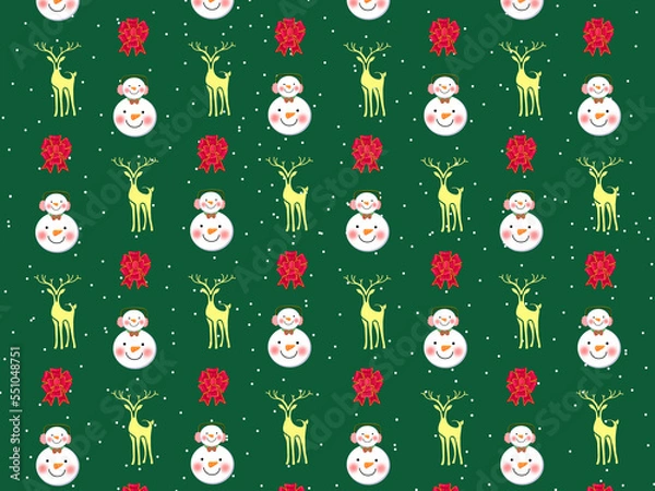 Fototapeta Christmas Cartoon theme Pattern Digital Paper