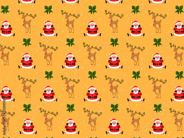 Fototapeta Christmas Cartoon theme Pattern Digital Paper