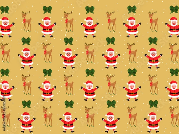Fototapeta Christmas Cartoon theme Pattern Digital Paper