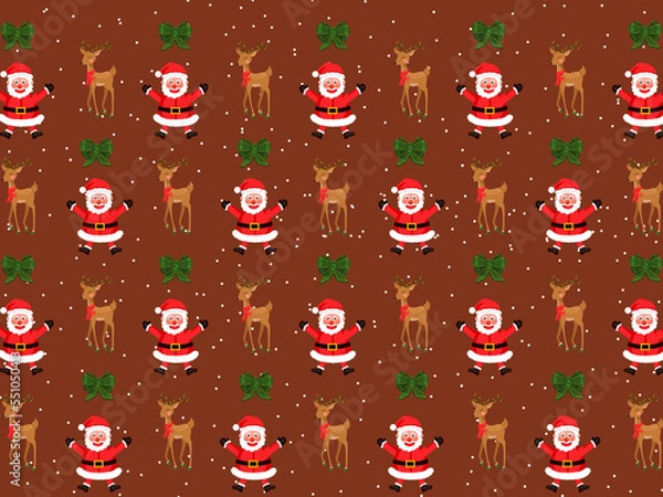 Fototapeta Christmas Cartoon theme Pattern Digital Paper