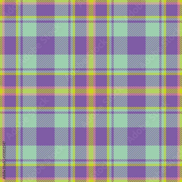 Fototapeta Background fabric seamless. Textile vector check. Plaid tartan texture pattern.