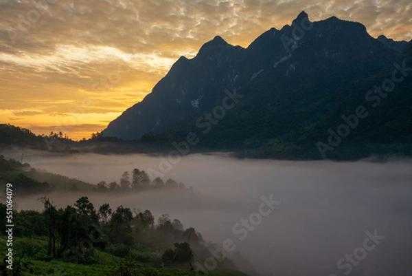 Obraz sunrise over the mountains