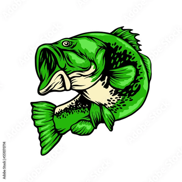 Obraz BASS Fish illustration