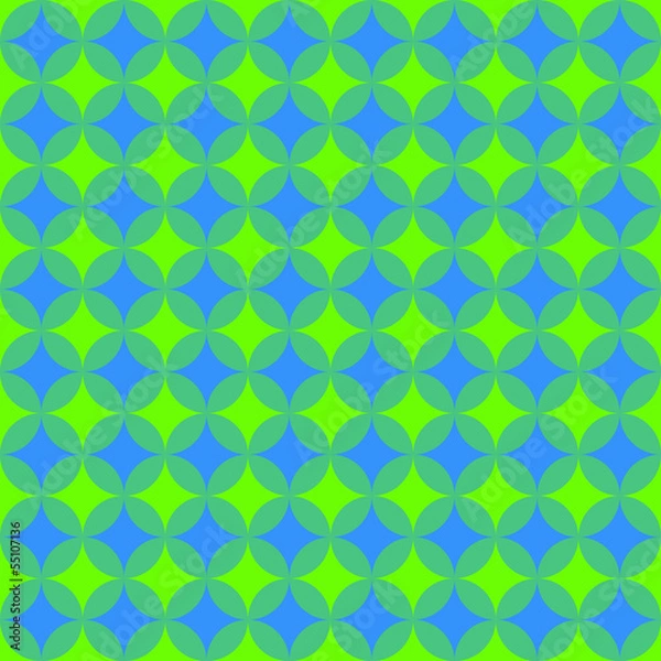 Obraz Green and Blue Retro Pattern