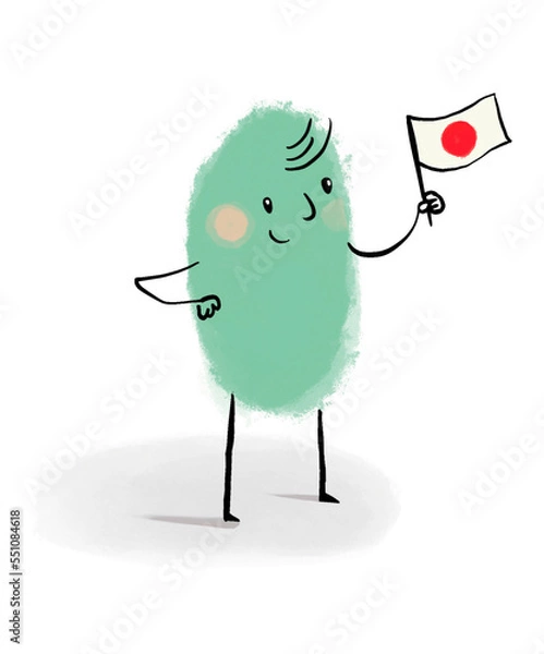 Obraz holding japan flag