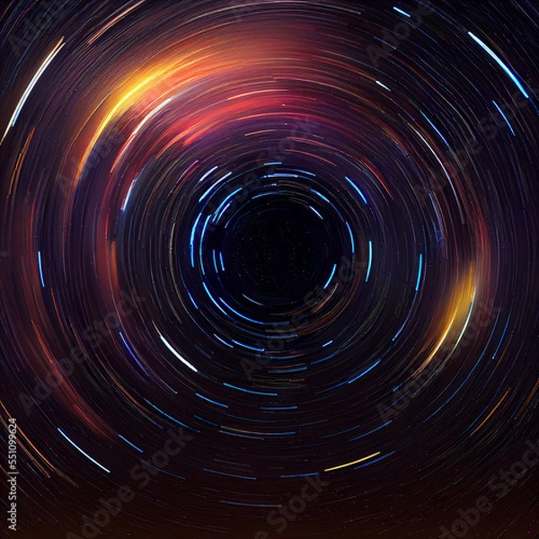 Obraz Colourfull star trails