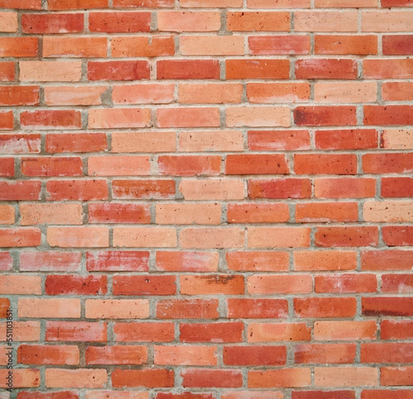 Obraz Red brick walls, brick room, interior texture, wall background.
