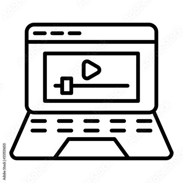Fototapeta Online Course Icon Style