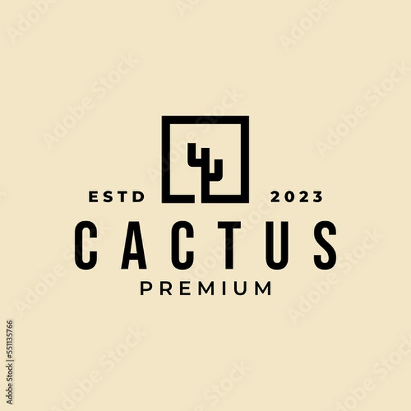 Fototapeta Cactus logo design vector Illustrations with creative concept
