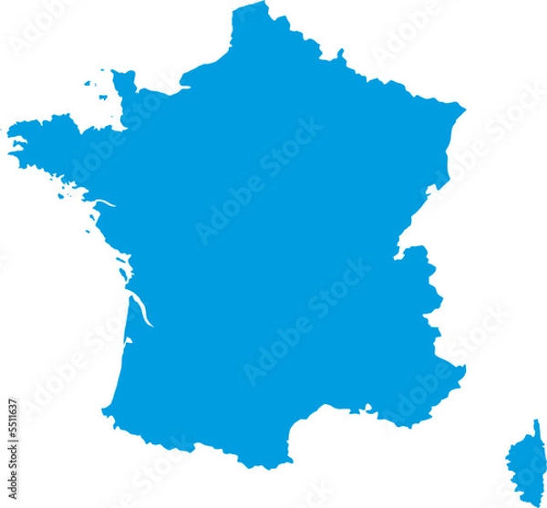 Obraz Mapa Francji wektor