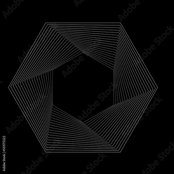 Fototapeta Dynamic Geometric Shapes Polygon. Abstract Modern Graphic Design Elements.