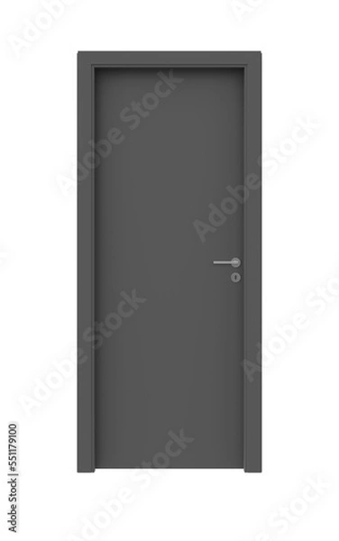 Obraz grey door isolated on PNG transparent background