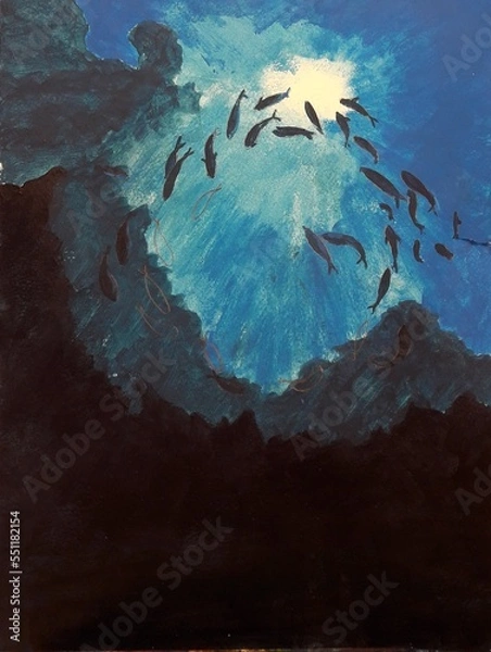 Obraz Peinture sous marine