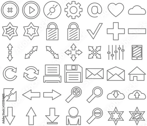 Obraz hand drawn icons vector