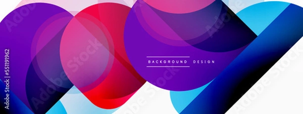 Fototapeta Round triangle shapes lines and circles. Geometric vector illustration for wallpaper banner background or landing page