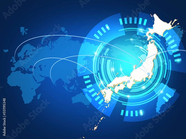 Obraz 日本地図と世界地図