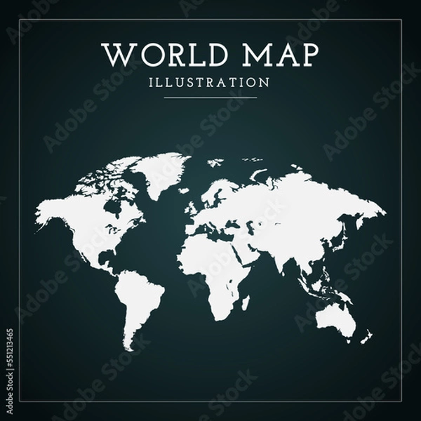 Obraz World Map Vector Illustration