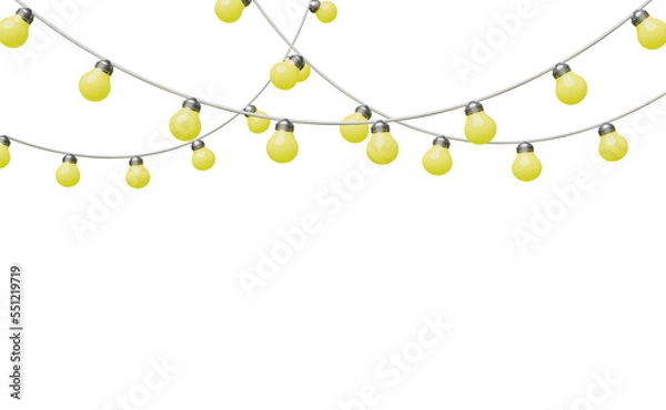 Obraz yellow light bulb isolated. party banner  concept, minimal abstract, 3d  or 3d render
