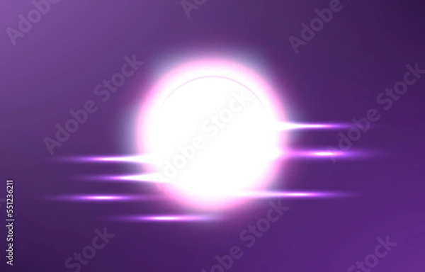 Obraz purple rings galaxy light background