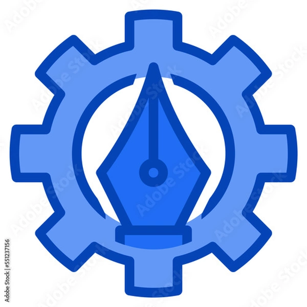 Fototapeta create blue icon