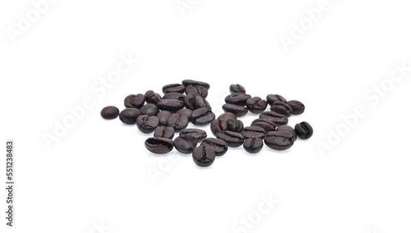 Obraz  Coffee seed isolated on white background.