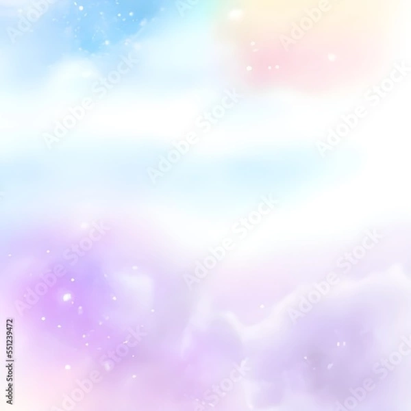 Fototapeta Pastel cosmic fantasy background. Generative AI.	