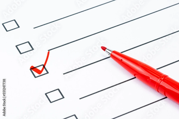 Obraz チェックリスト_チェックマーク_レ点チェックのイメージ