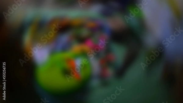 Obraz Abstract blurred background with the dominant green color in it.
